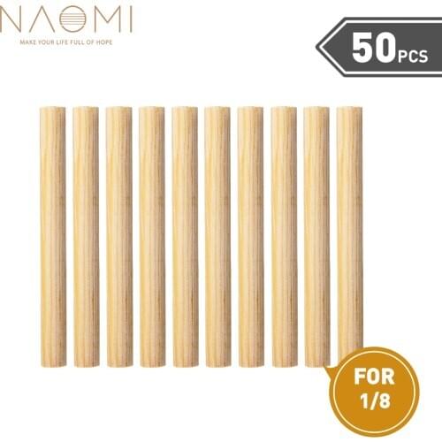 NAOMI 50PCS Acoustic Violin Sound Post 1/8 Spruce Violoin Soundpost For 1/8 Violin Parts Accessories New