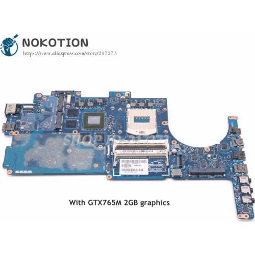 NOKOTION For Dell Alienware M14X R3 Laptop Motherboard CN-0CGYDT 0CGYDT VAR00 LA-9201P Main Board GTX765M 2GB