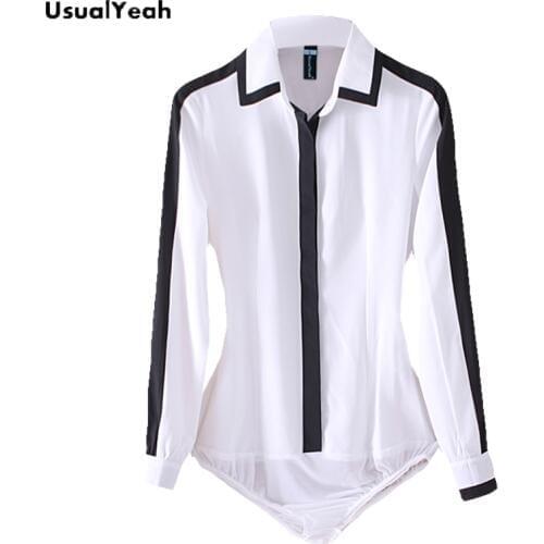 New Spring Fashion Women White and Black Formal Blouse Office Shirts Fashion Body Shirt Long Sleeve Women Work Tops S-XXL