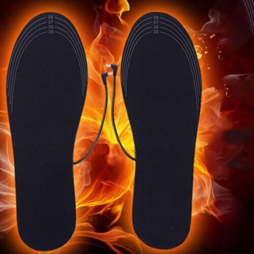 2020 New USB Heated Shoe Insoles Feet Warm Sock Pad Mat Electrically Heating Insoles Washable Warm Thermal Insoles Unisex