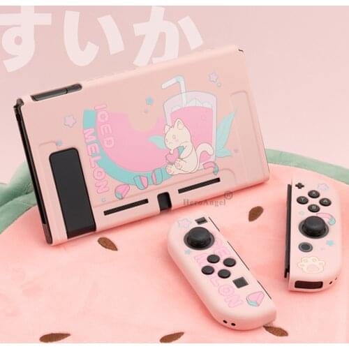 New For Nintend Switch Soft TPU Protective Case Watermelon Cat Cover Shell For Nintendo Switch Console and JoyCons Controller