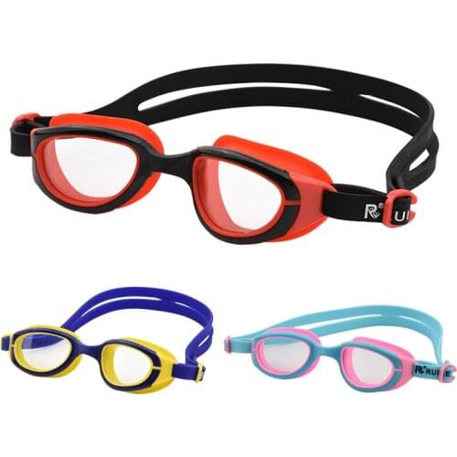 Professional Kids Swim Goggles Anti-fog Transparent Waterproof Swimming Glasses for Girl Boy Silicone Children Eyewear Cases