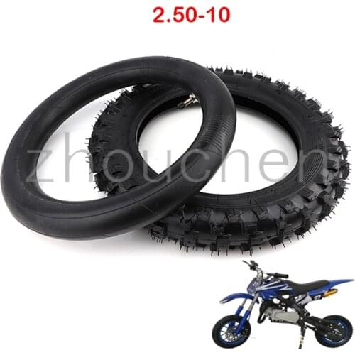 2.50-10 tire + inner tube for Honda CRF50F Yamaha PW50 TTR50E off-road vehicle