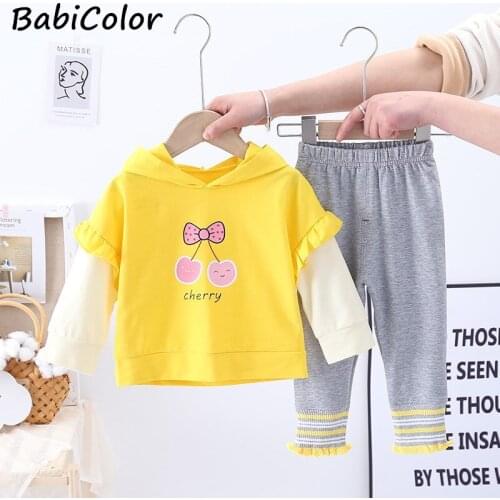 Trendy Children Clothing Set Spring Autumn Korea Children Sweatshirt Top + Pants Sport Suit Child Girls Two Piece Sets