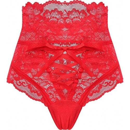 Womens Lace-up Hollow Brand Sexy Underwear Hollow Out Lace Up Thongs Women Panties Elastic Lace Transparent Briefs Strings