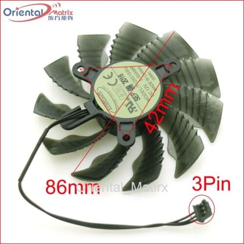 T129215SU 12V 0.50A 86mm 3Pin VGA Fan For Gigabyte GV-N1050D5-2GD GTX1050 GTX1060 Graphics Card Cooling Fan