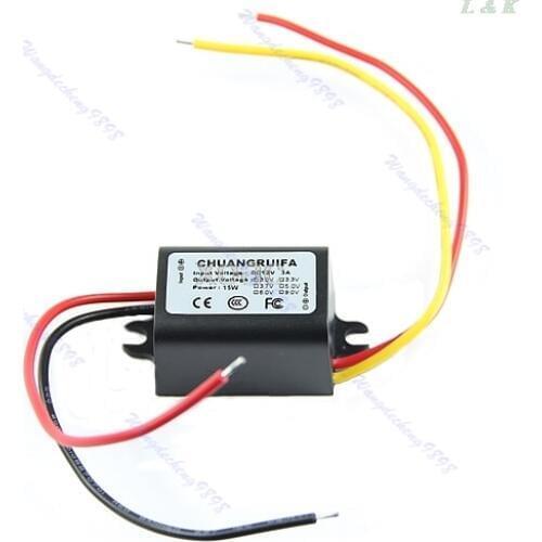 Hot Waterproof DC/DC Converter 12V Step Down to 9V 3A 15W Power Supply Module M07 dropship