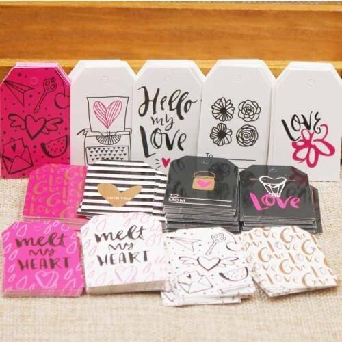 Zerong heart shape gift label tag ,vintage thank you kraft tag for gifts ,candy favors decoration label tag 5.5x4cm /3x5cm