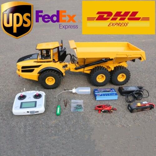 1/14 Metal RC Hydraulic Articulated BIG Truck Model Engineering Vehicle Hinge Model Truck Boy Toy Birthday Gift with Battery