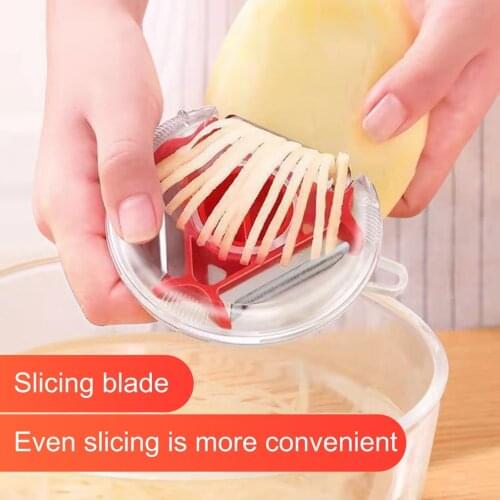 2pcs Magic Peeling Set Stainless Steel Peeler Cutter Multi-peel Grater Shredder Julienne Cutter Multifunctional Kitchen Tool