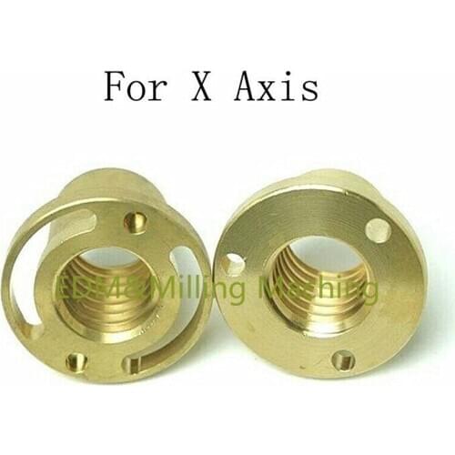2PCS High Quality Bridgeport Milling Machine X Axis Copper Nut Screw Copper Sleeve CNC Vertical Mill DURABLE New