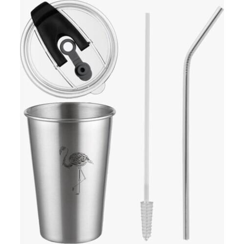 500MLStainless Steel Coffee Cup Industry Simple Style Cold Drink High Temperature Tea Beer Fruit Juice Drinking Water Cup E11569