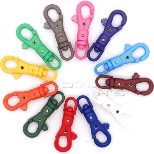 500pcs/lot 1/4'' Swivel Snap Colorful Plastic Hook For Weave Paracord Lanyard Buckles Backpack Webbing