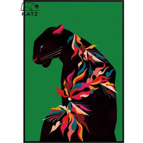 Diamond Painting Abstract Leopard Portrait Modern Animal Embroidery Handmade Diy Diamond Mosaic Home Cross Stitch Decoration