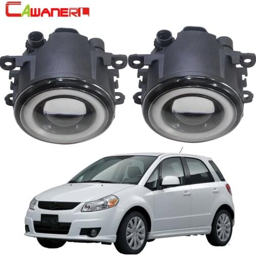 Cawanerl For Suzuki SX4 (EY, GY) 2006-2014 Car Accessories 30W 3000LM LED Fog Light Angel Eye Daytime Running Lamp DRL H11 12V