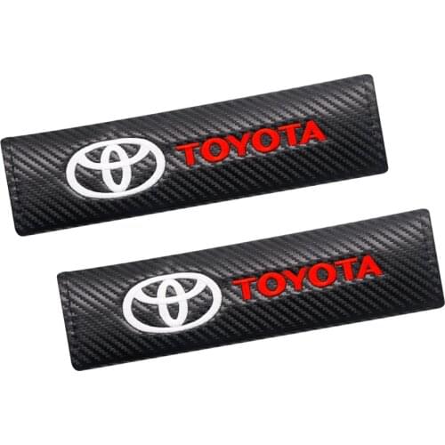 Seatbelt Emblem Seat Belt Cover Protector Safety Belt Shoulder Padding For Toyota Corolla Yaris Rav4 Avensis Auris Camry C-hr 86