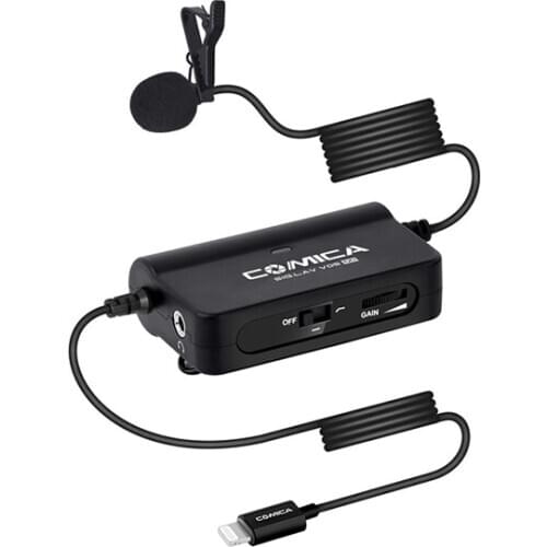 COMICA CVM-SIG.LAV V05 MI Multi-functional Single Lavalier Microphone for iPhone XS max X 8 7 Plus iPad with Lightning Interface