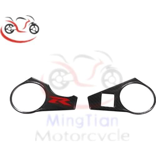 For Suzuki GSXR1000 K9 09 - 11Carbon Fiber 3D Triple Tree Decal Pad Top Clamp Upper Front End Cover Sticker Protector GSX-R1000