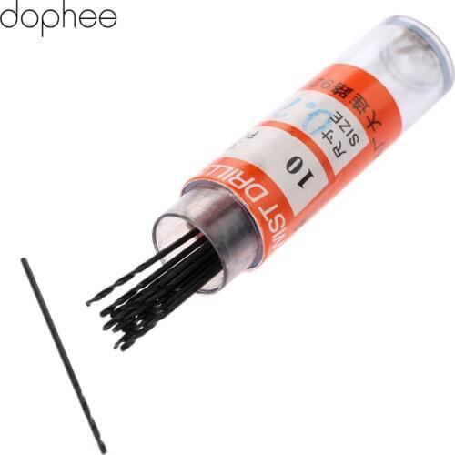 Dophee 10Pcs 0.7mm Twist Drill Bits HSS High Speed Steel Drill Bit Set Micro Straight Shank Drilling Tools for Electric Drills