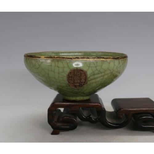 Antique SongDynasty porcelain bowl,bean Celadon green,hand painting crafts,Decorations,collection &Adornment,Free shipping
