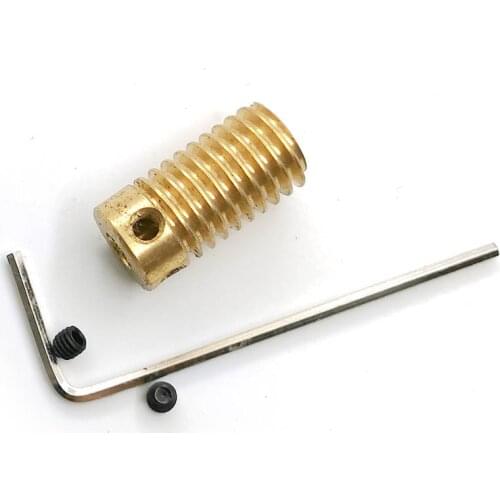 0.5 Mold Copper Worm Gear Single Head Multiple Specifications OD=10MM Length 20MM