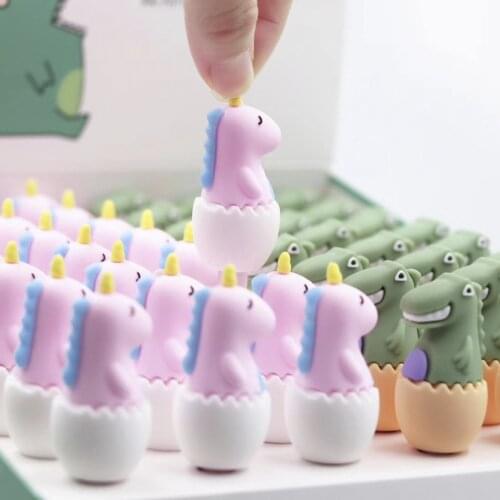 2 pcs/lot Kawaii Little Dinosaur Eggshell Animals Gel Pen Signature Pen Escolar Papelaria School Office Supply Promotional Gift