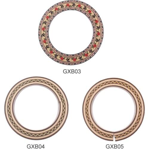 Classic Acoustic Folk Guitar Wood Circle Sound Hole Rosette Inlay Decoration