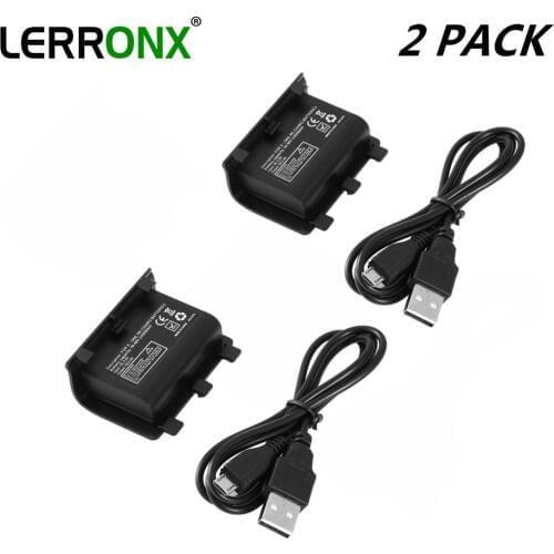 2PACK x box one Rechargeable battery pack with USB cable 2400mAh Ni-MH bateria for Xbox one controller chargeable batteries kit