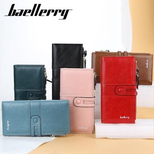 Wallet Ladies Long Large Capacity Buckle Zip Handhold Fashionable Multi Card Position Money Clip Bags For Women Bolsa Feminina