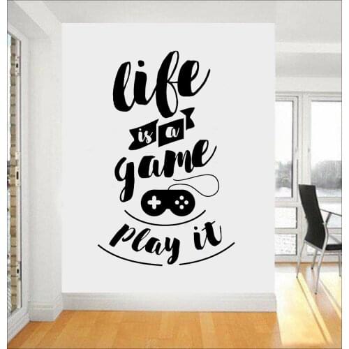 Beauty Wall Sticker Gaming Quote Teen Room Video Game Tremovable Decal for Living Room Wall PosterLX253