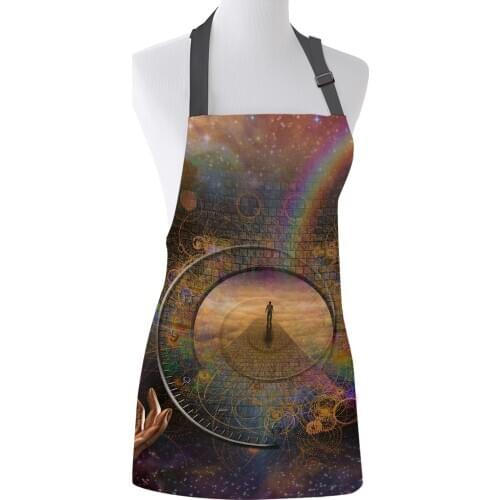 Time Dream Voyage Fantasy Place Print Apron Print Unisex Kitchen Bib with Adjustable Neck for Cooking Gardening