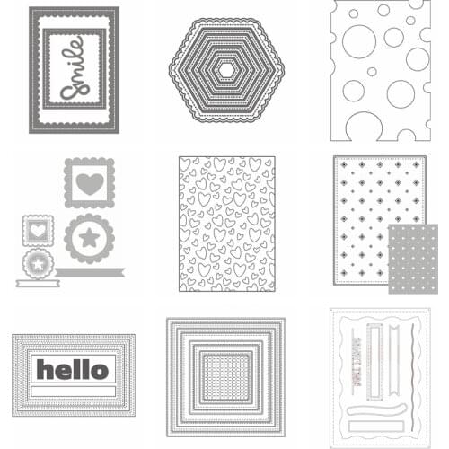 Best Fishes Heart Rectangle Frame Big Dream Cutting Dies For Card Album Make DIY Crafts Scrapbook Stencil New Die Cut 2020