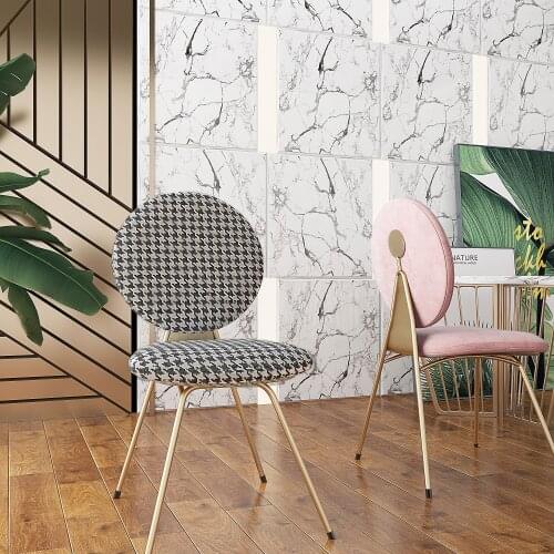 Nordic dressing manicure stool backrest home dining chair modern minimalist makeup chair net red ins light luxury dining table