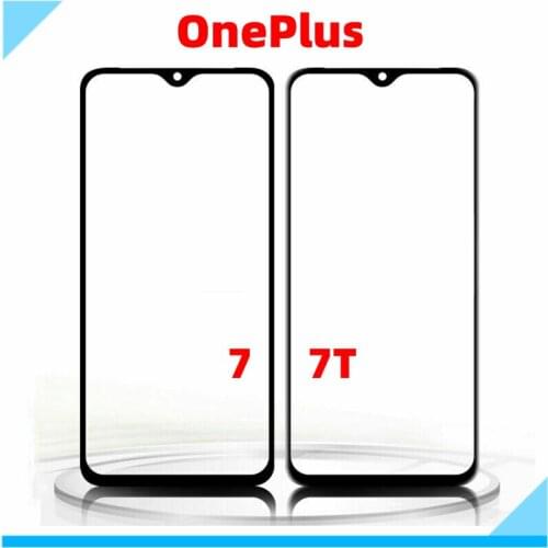 Oleophobic Coating Front Panel Outer Glass For Oneplus 7, 7T Touch Screen Out Lens with OCA Part