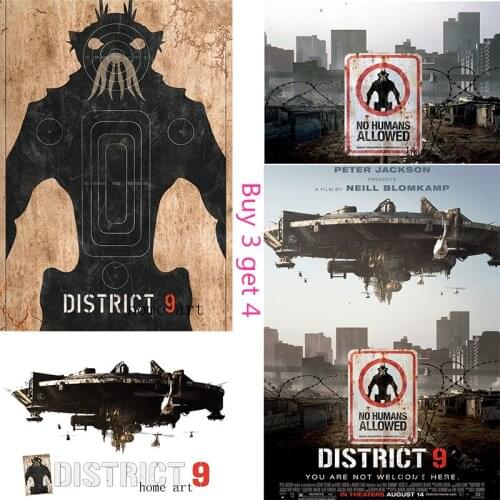 DISTRICT 9 Poster Clear Image Wall Stickers Home Decoration Good Quality Prints White Coated Paper