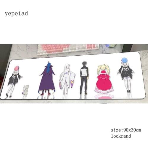 Re-zero mouse pad Popular Computer mat 900x300x3mm gaming mousepad large best seller padmouse keyboard games pc gamer desk