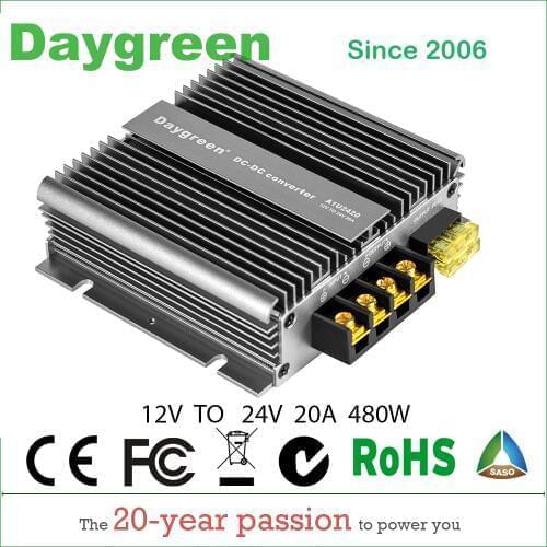12V STEP UP 24V 20A DC DC CONVERTER 12VDC TO 24VDC 20AMP BOOST VOLTAGE REGULATOR 20 AMP 500WATT POWER MODULE Daygreen A1U2420