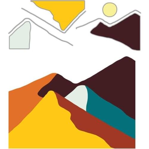 Metal Cutting Planet Mountain Builder For DIY Scrapbooking Embossing Album Paper Cards Dies 2021New