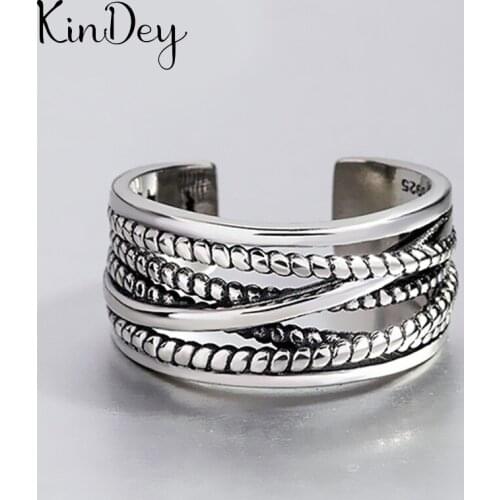 Romantic Charming Open Chains Ring for Women Vintage Boho Knuckle Party Rings Gothic Punk Jewelry Gifts for Girls 2021