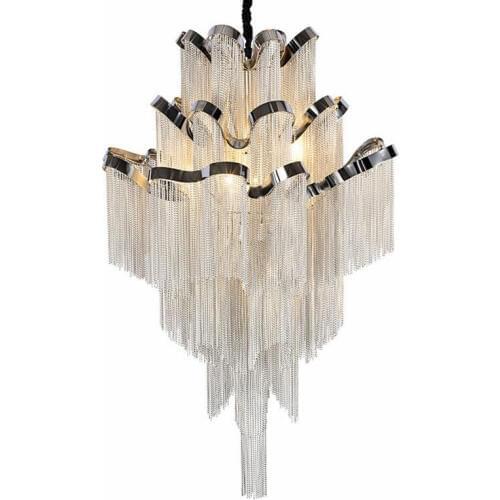 Modern creative luxury tassel chain chandelier Tassel chain Luxury Stair chandelier Hanging Light for Decoration Manggic lights