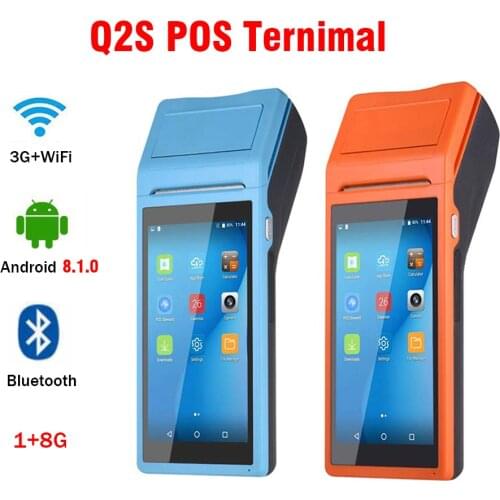 Impressora térmica de recibos para máquina portátil com terminal POS PDA e loja Google Play Android 8.0 para sites de apostas no