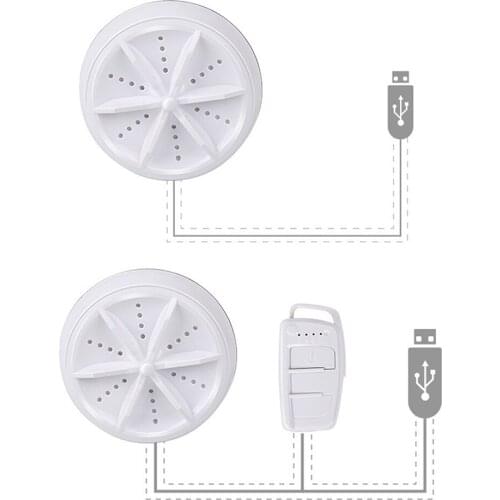 Ultrasonic Turbo Mini Washing Machine USB Portable Clothing Washer Rotating Machine Clothing Cleaning Home Travel Washer