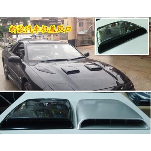 Universal Car Bonnet Hood Scoop Air Flow Intake Vent Cover Decorative 27*25*3cm White/ Black/silver Auto Air Flow Vent Cover