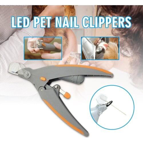 1PC Pet Dogs Cats Claw Pliers Nail Scissors Pet Clipper with Magnifier & LED Light Home Pets Grooming Products Nail Clipper