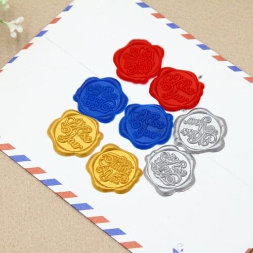 10Pcs Hand Wax Seal Sealing Sticker Thank You Lacquer Seal Wedding Invitation Sealing Wax Seal