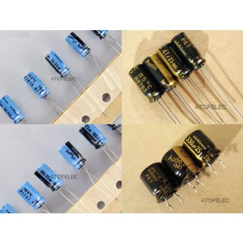 10pcs Nichicon AUDIO Series Electrolytic Capacitors Hi-Fi Audio 10uF/47uF/100uF/220uF/330uf 25V/50V/63V