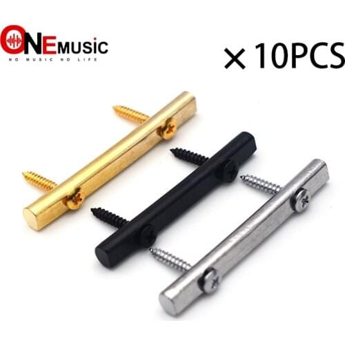10pcs 45mm Brass Guitar String Retainers Bars Tension Bar for Tremolo Systems Electric Guitar Chrome Gold
