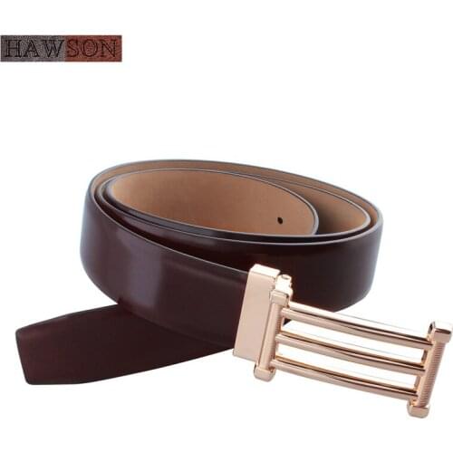 2019 HAWSON Genuine Leather Coffee Belts for Dress Personalized Buckle Adjustable Cowboy Mens Western Strap