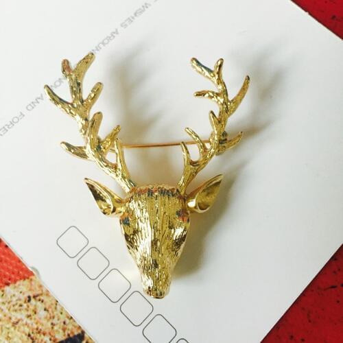 2020 Fashion Brand New Vintage Deer Brooch lapel pines For Women Wedding hijab pins Jewelry wholesale