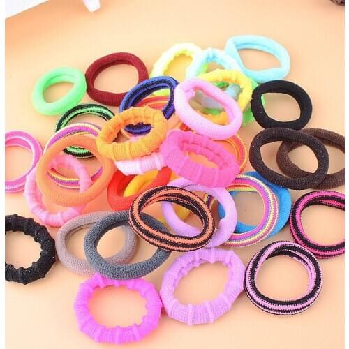 30pcs/50pcs Seamless Kids Hair Rope Girls Elastic Hair Band Head Rubber Band Ponytail Holder Head Accessory for Children